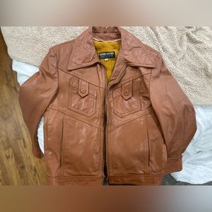Vintage brown leather jacket